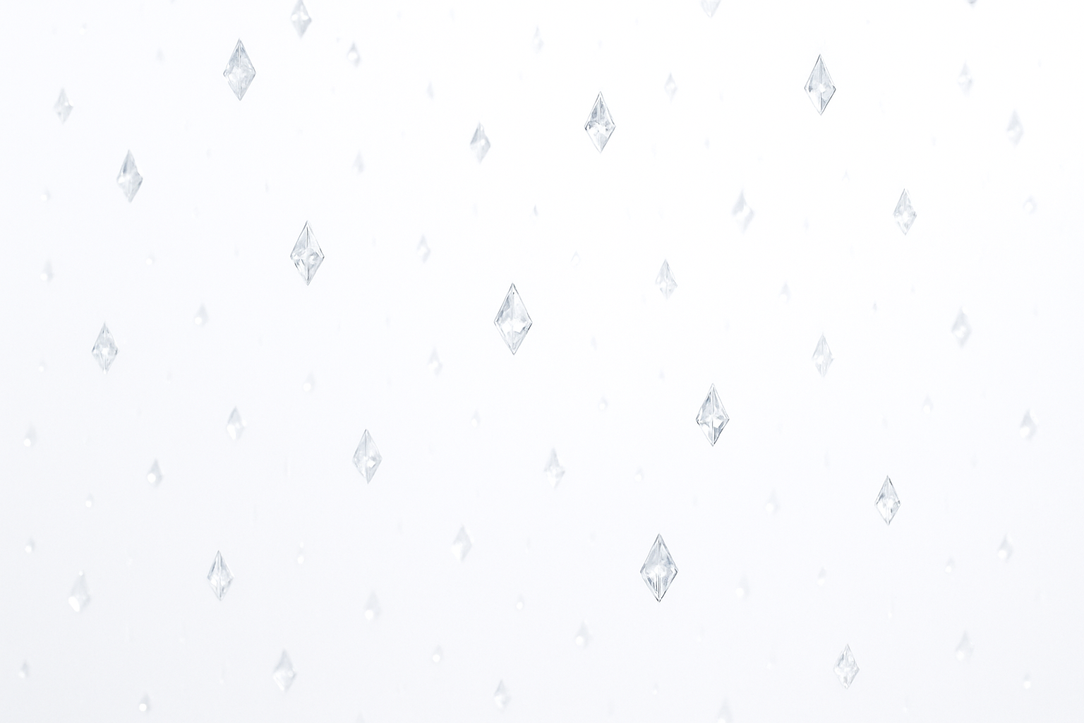 small diamond rain drop white sky